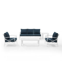 Crosley Kaplan 147 Inch 5pc Outdoor Metal Sofa Set - KO60032 - The Home Selection