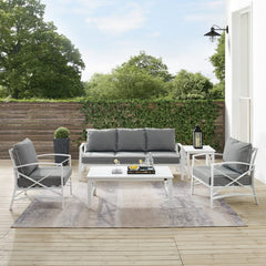 Crosley Kaplan 147 Inch 5pc Outdoor Metal Sofa Set - KO60032 - The Home Selection