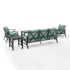 Crosley Kaplan 147 Inch 5pc Outdoor Metal Sofa Set - KO60032 - The Home Selection