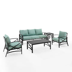 Crosley Kaplan 147 Inch 5pc Outdoor Metal Sofa Set - KO60032 - The Home Selection