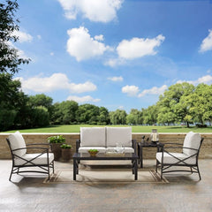 Crosley Kaplan 156.50 Inch 5pc Outdoor Metal Conversation Set - KO60015BZ - The Home Selection
