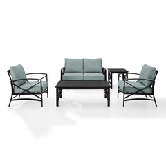 Crosley Kaplan 156.50 Inch 5pc Outdoor Metal Conversation Set - KO60015BZ - The Home Selection