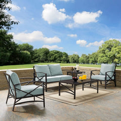 Crosley Kaplan 156.50 Inch 5pc Outdoor Metal Conversation Set - KO60015BZ - The Home Selection