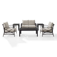 Crosley Kaplan 164 Inch 6pc Outdoor Metal Conversation Set - KO60017 - The Home Selection