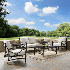Crosley Kaplan 164 Inch 6pc Outdoor Metal Conversation Set - KO60017 - The Home Selection