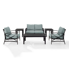 Crosley Kaplan 164 Inch 6pc Outdoor Metal Conversation Set - KO60017 - The Home Selection