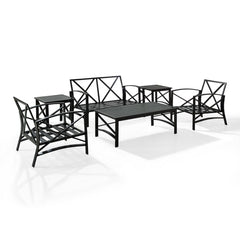 Crosley Kaplan 164 Inch 6pc Outdoor Metal Conversation Set - KO60017 - The Home Selection