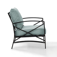 Crosley Kaplan 29 Inch Outdoor Metal Armchair - KO60007 - The Home Selection