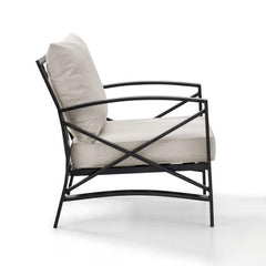 Crosley Kaplan 29 Inch Outdoor Metal Armchair - KO60007 - The Home Selection