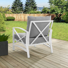 Crosley Kaplan 29 Inch Outdoor Metal Armchair - KO60007 - The Home Selection