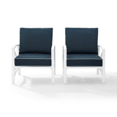 Crosley Kaplan 2pc Outdoor Metal Armchair Set - KO60013 - The Home Selection