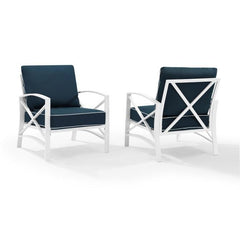 Crosley Kaplan 2pc Outdoor Metal Armchair Set - KO60013 - The Home Selection
