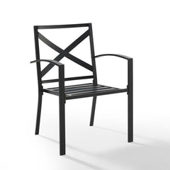 Crosley Kaplan 2pc Outdoor Metal Dining Chair Set - KO60025BZ - The Home Selection