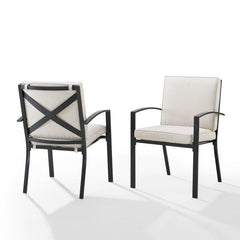 Crosley Kaplan 2pc Outdoor Metal Dining Chair Set - KO60025BZ - The Home Selection