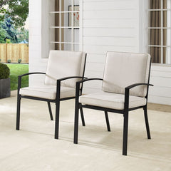 Crosley Kaplan 2pc Outdoor Metal Dining Chair Set - KO60025BZ - The Home Selection