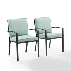 Crosley Kaplan 2pc Outdoor Metal Dining Chair Set - KO60025BZ - The Home Selection