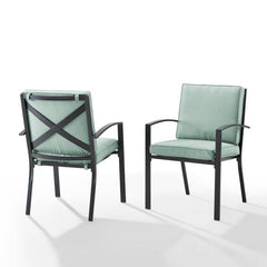 Crosley Kaplan 2pc Outdoor Metal Dining Chair Set - KO60025BZ - The Home Selection