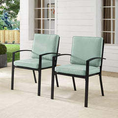 Crosley Kaplan 2pc Outdoor Metal Dining Chair Set - KO60025BZ - The Home Selection