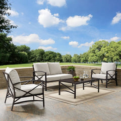 Crosley Kaplan 4pc Outdoor Conversation Set - KO60009BZ - The Home Selection