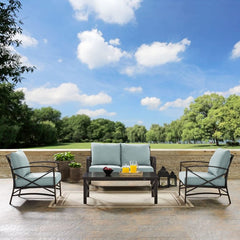 Crosley Kaplan 4pc Outdoor Conversation Set - KO60009BZ - The Home Selection