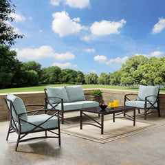 Crosley Kaplan 4pc Outdoor Conversation Set - KO60009BZ - The Home Selection