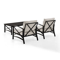 Crosley Kaplan 50 Inch 3pc Outdoor Metal Armchair Set - KO60012BZ - The Home Selection