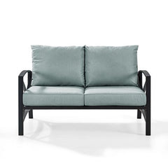 Crosley Kaplan 54 Inch Outdoor Metal Loveseat - KO60008 - The Home Selection