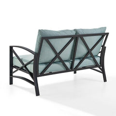 Crosley Kaplan 54 Inch Outdoor Metal Loveseat - KO60008 - The Home Selection