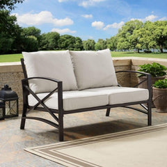 Crosley Kaplan 54 Inch Outdoor Metal Loveseat - KO60008 - The Home Selection