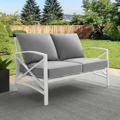 Crosley Kaplan 54 Inch Outdoor Metal Loveseat - KO60008 - The Home Selection