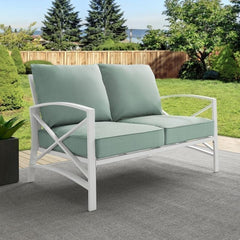 Crosley Kaplan 54 Inch Outdoor Metal Loveseat - KO60008 - The Home Selection