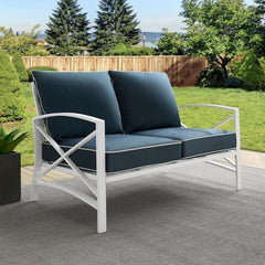 Crosley Kaplan 54 Inch Outdoor Metal Loveseat - KO60008 - The Home Selection