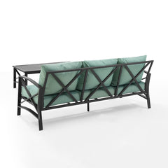 Crosley Kaplan 79 Inch 2pc Outdoor Metal Sofa Set - KO60029WH - The Home Selection