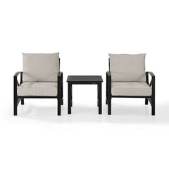 Crosley Kaplan 98 Inch 3pc Outdoor Metal Armchair Set - KO60016BZ - The Home Selection