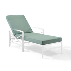 Crosley Kaplan Outdoor Metal Chaise Lounge - KO60018WH - The Home Selection