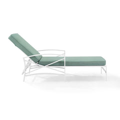 Crosley Kaplan Outdoor Metal Chaise Lounge - KO60018WH - The Home Selection