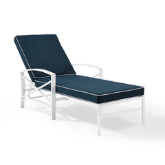 Crosley Kaplan Outdoor Metal Chaise Lounge - KO60018WH - The Home Selection