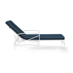 Crosley Kaplan Outdoor Metal Chaise Lounge - KO60018WH - The Home Selection