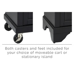 Crosley Lafayette 31 Inch Granite Top Portable Kitchen Island/Cart - KF30020B - The Home Selection