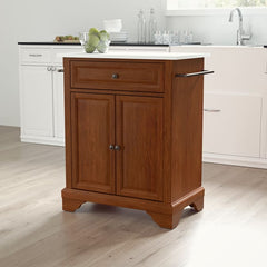 Crosley Lafayette 31 Inch Granite Top Portable Kitchen Island/Cart - KF30020B - The Home Selection