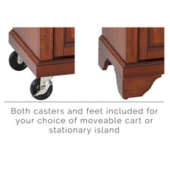 Crosley Lafayette 31 Inch Granite Top Portable Kitchen Island/Cart - KF30020B - The Home Selection