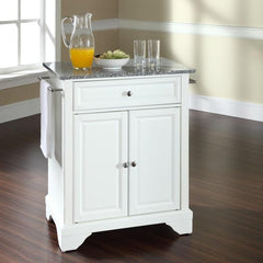 Crosley Lafayette 31 Inch Granite Top Portable Kitchen Island/Cart - KF30023B - The Home Selection
