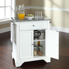 Crosley Lafayette 31 Inch Granite Top Portable Kitchen Island/Cart - KF30023B - The Home Selection