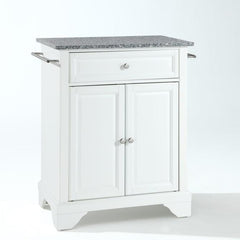 Crosley Lafayette 31 Inch Granite Top Portable Kitchen Island/Cart - KF30023B - The Home Selection