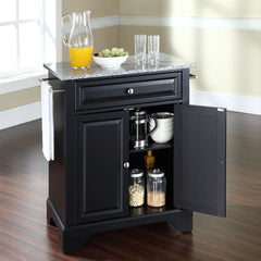 Crosley Lafayette 31 Inch Granite Top Portable Kitchen Island/Cart - KF30023B - The Home Selection