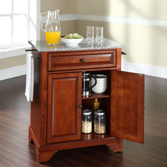 Crosley Lafayette 31 Inch Granite Top Portable Kitchen Island/Cart - KF30023B - The Home Selection