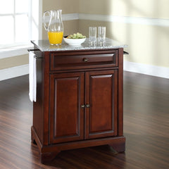 Crosley Lafayette 31 Inch Granite Top Portable Kitchen Island/Cart - KF30023B - The Home Selection