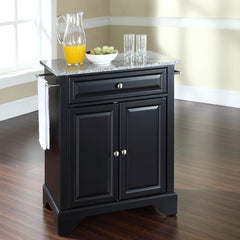Crosley Lafayette 31 Inch Granite Top Portable Kitchen Island/Cart - KF30023B - The Home Selection