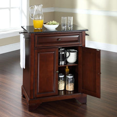 Crosley Lafayette 31 Inch Granite Top Portable Kitchen Island/Cart - KF30024B - The Home Selection