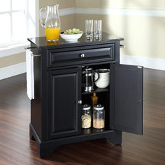 Crosley Lafayette 31 Inch Granite Top Portable Kitchen Island/Cart - KF30024B - The Home Selection
